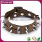 Hot 2016 Brown Nail Plaited Leather Bracelet