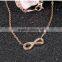 Wholesale Indian Jewelry Women Rose Gold Inifinity Back Necklace