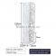 white self-assembled plastic shower corner shelf for towel