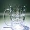 OEM wholesale glass water cup with handle