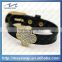 wholesale fashion watch strap custom genuine leather bracelet charm