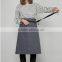 grey cotton canvas half apron with Pockets for women made to order