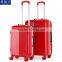 Red Popular 4 wheels ABS PC Travel Luggage Set Decent Suitcase