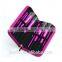 Hot Sell Magenta Color 11PCS Goat Hair Aluminium Tapered Handle Makeup Brush Set With PU Pouch