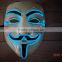 EL WIRE V for Vendetta Mask Party Mask / EL light halloween mask / EL wire V For Vendetta Mask