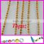 Wholesale super close crystal cup chain 2mm ss6 topazt crystal with silver base