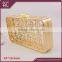 metal gold 7.4*4inch square box clutch frame