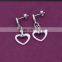 Women healthy jewelry silver magnetic drop heart earrings