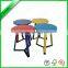 Morden wooden round top coffee table with metal legs