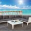 Newly developed white garden aluminum outdoor L-Shaped "Aegean Sea" Sectional Sofa Set