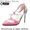 2016 Sexy Pointed Toe Colorful Dress Shoes Sexy Ankle Strap Sandals for Hot-selling PMS4372