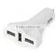(JS-B09)3XUSB 5.0A/5.2A colorful portable car charger adapter for iphone 5s charger