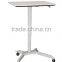Movable sit to stand laptop table for office