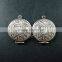 27mm Vintage Style Antiqued Silver Flower Photo Locket Pendant Charm DIY Supplies 1113026