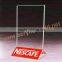 dl acrylic menu display holder with UV printing on base