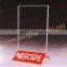 plastic menu holder stand/acrylic sign holder for bar