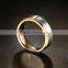 NO MOQ KSF Stainless Steel Matte Ring 6mm Wedding Rings With AAA CZ Stone