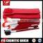 7pcs Animal and Nylon Hair Wood Handle Mini/Gift Cosmetic Brush Set with Shiny Red Case