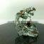 Crystal Octopus / Squid Hand Blown Clear Glass Art Gold Trim Figurines Home Decor / Sea Ocean animals Collection / Gift