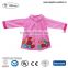 2015 Cheap Girls Lightweight Pink PVC Raincoat For Children