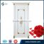 painted white color swing interior doors with decorative paintings