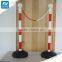 plastic chain barrier/red/white plastic stanchion