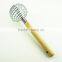 37045 Stainless Steel Spring Coil Whisk with wooden handle