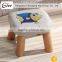 Lovely useful pretty Round Shape Children Lunch Seat Wooden Feet Stool