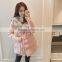 2016 Customized Manufacture Fashionable Korean Style Winter Thick Turn-down Collar Medium Style Ladies Coats With Braid