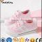 Hot selling spring&autumn colorful lace anti-slip canvas baby toddler kids shoes for boys and girls