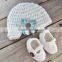 Hot Sale Autumn Winter Baby Toddler Crochet Wool Shoes Set Cute Style Infant Hand Knit Shoes