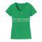 Fancy Design Plain Color Wholesale Blank Fitted V-neck Lady T-shirt