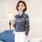 new models blouses fashion Elegant Office Blouse Work Wear Loose Printed Women formal tops and blouses