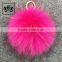 Colorful Raccoon Beautiful Keyring Fur Pompon Ball Accessories Keychain