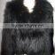 YR765 Hot Sale Genuine Knit Raccoon Fur Coat/Online Factory Fur Clothes Coat