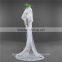 2017 wholesale Wholesale White Wedding Lace Bridal Veils Fashionable long Tulle HL09