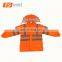 China factory bright orange waterproof raincoat with PU coating