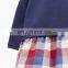 Long sleeve contrast names of girls dresses
