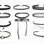 Gothic Choker Necklace Sets Velvet Chocker Jewelry Black Multilayer Chokers For Girls
