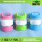 1to4 Layers Promotion Gift Portable Plastic Outside Round Stainless Steel Lunch Box