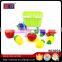 Hot-sale plastic pretend play happy kitchen toys plush fruit toys for kids