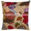 Indian 100% Cotton Cushion Cover Handmade Fruit Print Embroided Home Decor Sofa Pillow Case Kantha Cushion Cover