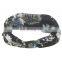 Women's hair bands Bohemian Style turban Headband with leaves prinitng cross hairwrap