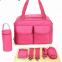 Fashion high quality pink baby helper Mummy bag Baby diaper bag