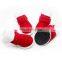 4pc/set Pet dog cat Christmas shoes Teddy Winter Snow cotton shoes