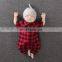 Christmas Winter Newborn Baby Rompers Girl Boy Toddler Plaid Jumpsuit Playsuit Long sleeve short sleeve Clothes Set