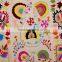 Indian Hand Embroidered Suzani Tapestry Hippie Gypsy Suzani Blanket Fabric Quilt Handmade Suzani Bedding