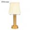 Newest Fabric Shade Decorative Table Lamp USB Reading Desk Lamp Rechargeable LED Desk Light