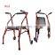 Quality Rollator Mobility Walking Aids Aluminum Sturdy Folding Walker for Disabled Medical Health Care Old People Outdoor