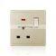 BAIJIANG UK Standard Wall Push Button Light Switch 16A Silver Alloy contact Flame retardant PC Sockets And Switches Electrical